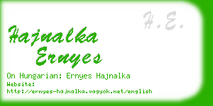 hajnalka ernyes business card